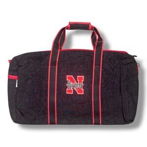 NWOT Alan Stuart Nebraska Huskers Black and Red Duffel Bag Sz L